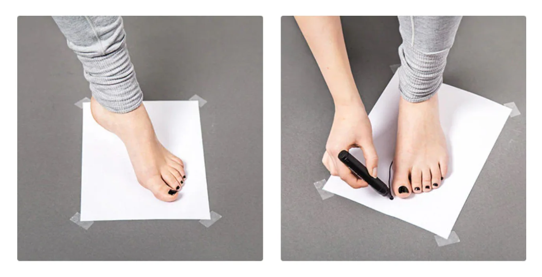 kaip išmatuoti pėdos dydį